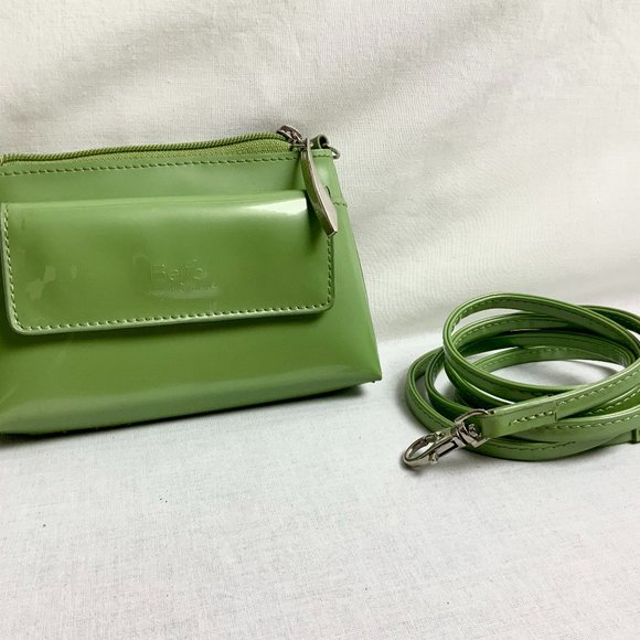 Beijo Handbags - Beijo Crossbody Apple Green Mini Purse with 54" Strap  7" x 4" x 1 1/2"